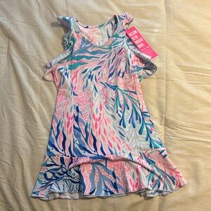 Lilly Pulitzer little girl dress and bike shorts